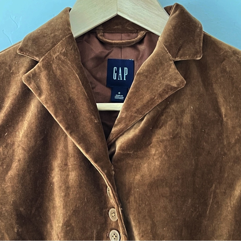 GAP Victorian Brown Velvet Blazer - Picture 3 of 4